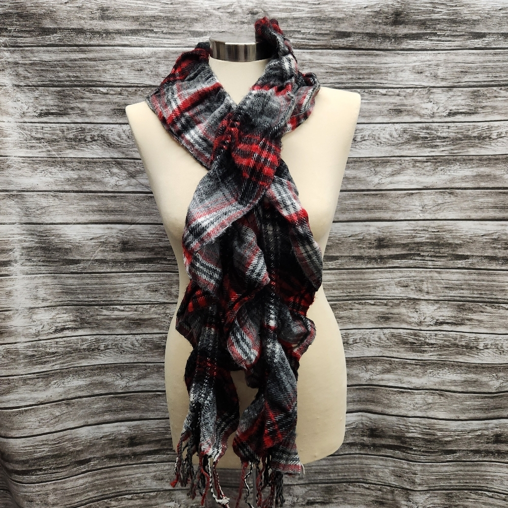 Route 66 plaid stretch scarf